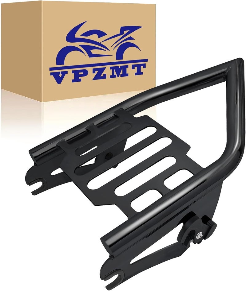 VPZMT Detachable Mounting Luggage Racks for 2009-2025 Harley Davidson Touring/Street Glide/Electra Glide/Road King/Road Glide Modles, Rear Grab Handles Bracket Kit (Black) - Image 1